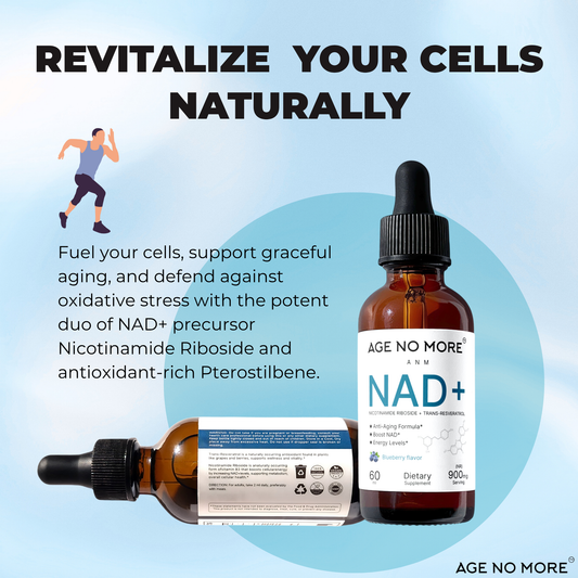 NAD+ Drops 60ml | 900mg NR per Serving | Anti-Aging Energy Supplement ANM