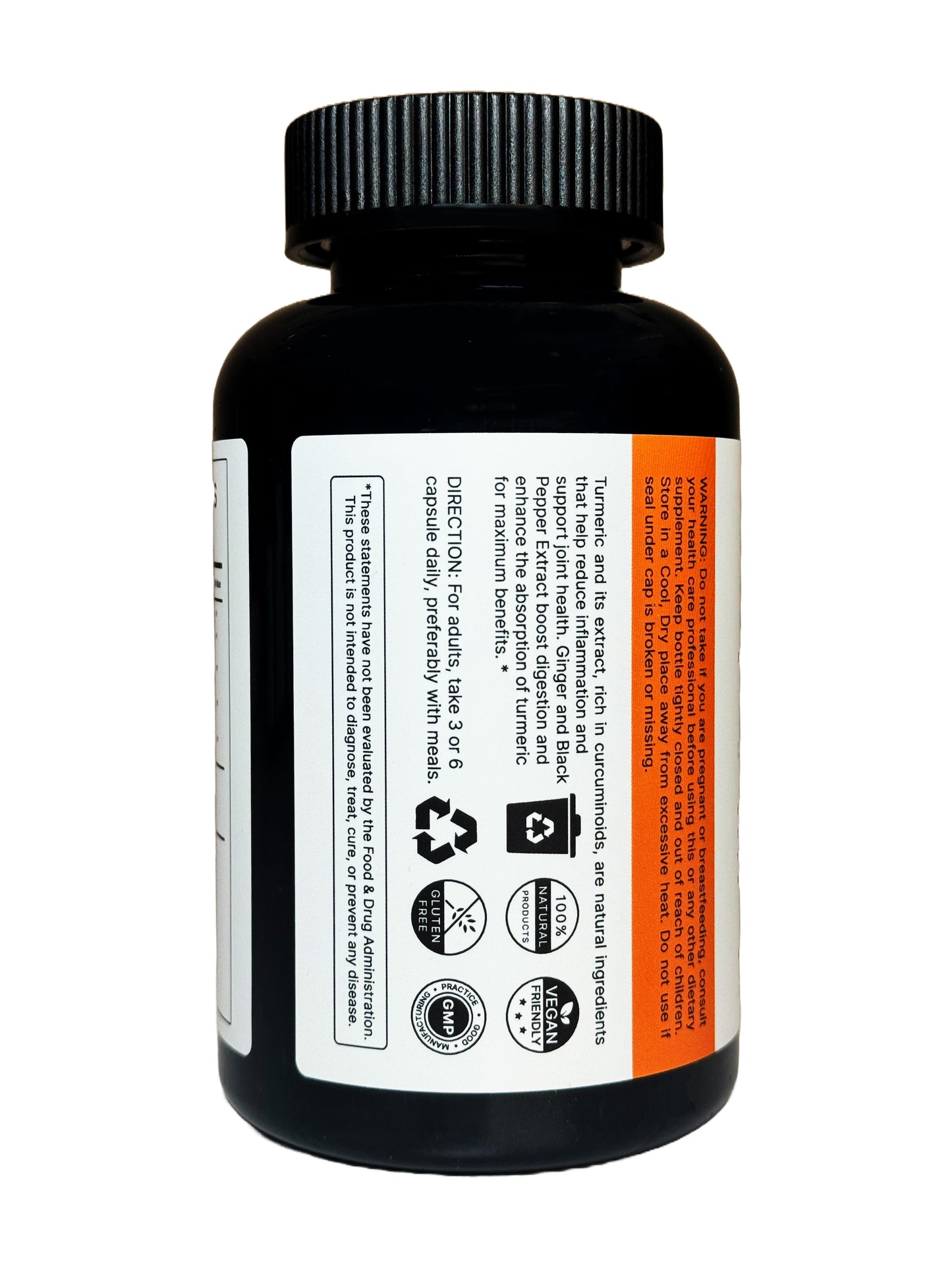 Turmeric Curcumin 4500mg Ginger & Black Pepper